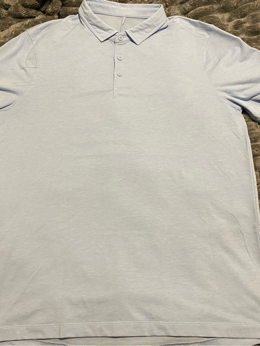 Lululemon Men's Classic Short-Sleeve Polo in Light Blue